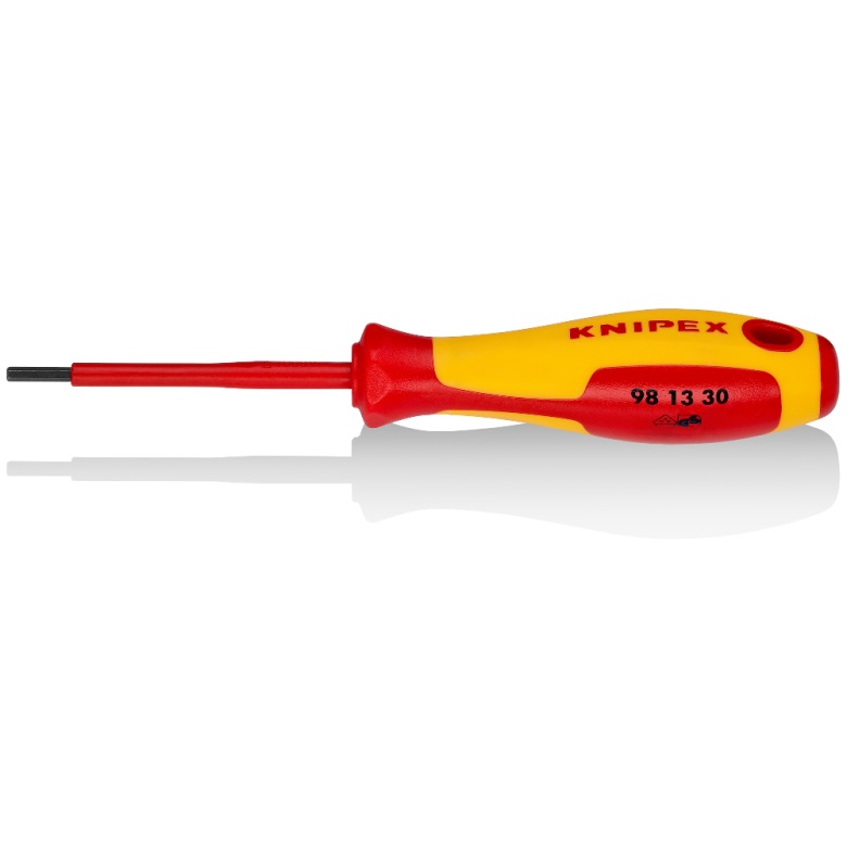 Tournevis manuel / ciseau Knipex 981330; HEX3; 75 mm; hexagonale