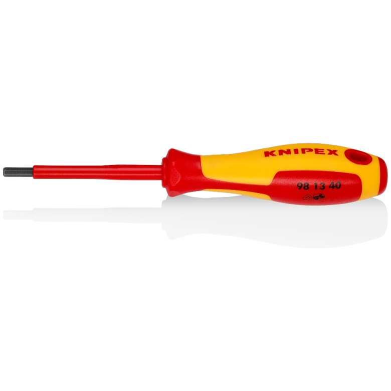 Tournevis manuel / ciseau Knipex 981340; HEX4; 75 mm; hexagonale
