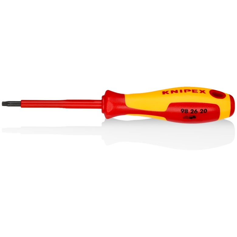 Tournevis manuel / ciseau Knipex 982620; T20; 80 mm; embout en forme d’étoile
