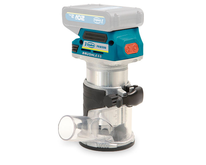 Routeur sans fil Virutex FRB300; 20 V (sans batterie et chargeur) + Accessoires