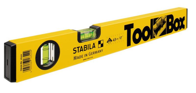 Niveau tubulaire Stabila TOOLBOX; 43 cm