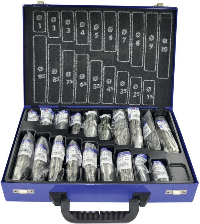 Jeu de forets pour le métal Tivoly 11451970024; 1-10 mm; 170 unités