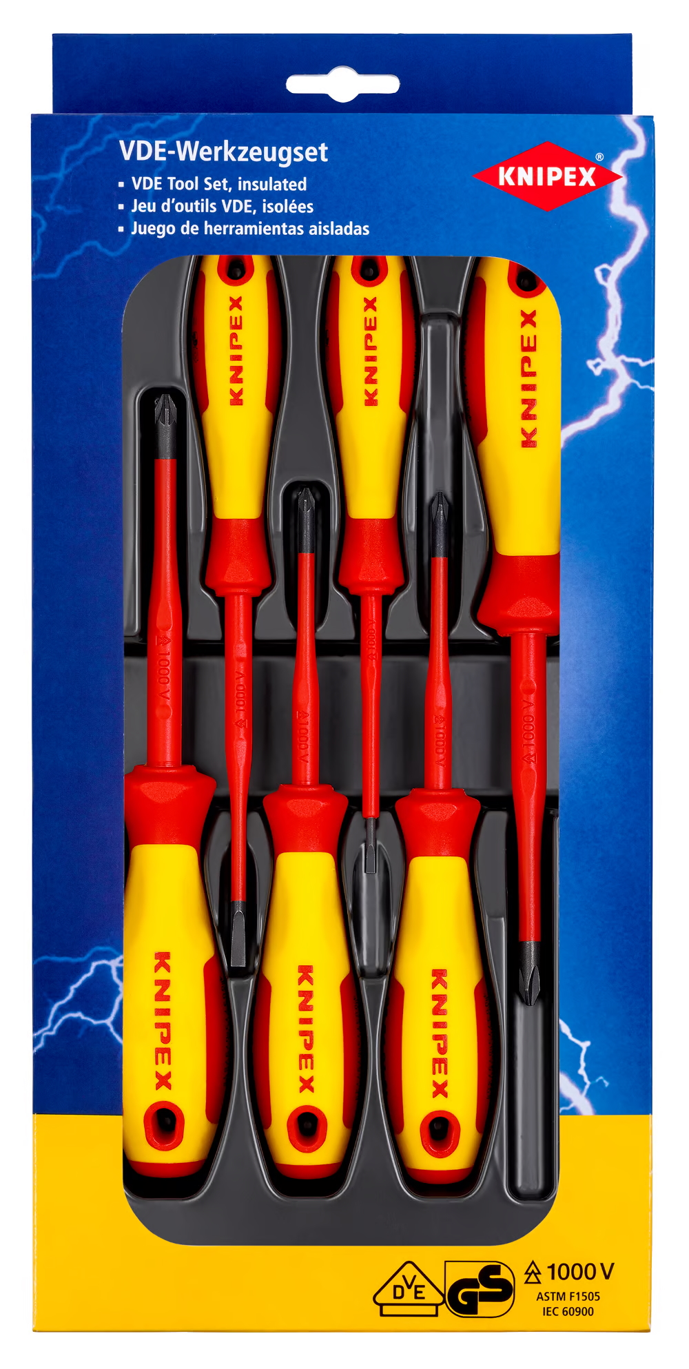 Ensemble de tournevis Knipex 002012V04; 6 unités