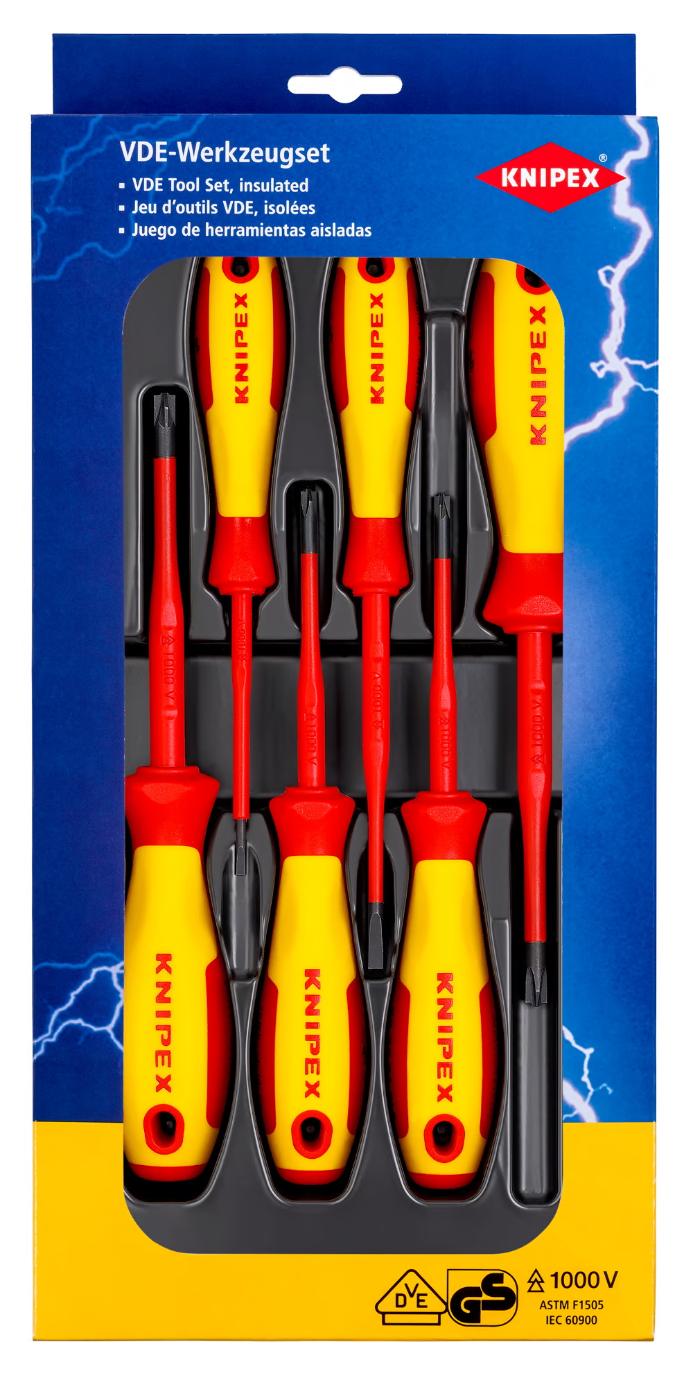Ensemble de tournevis Knipex 002012V05; 6 unités
