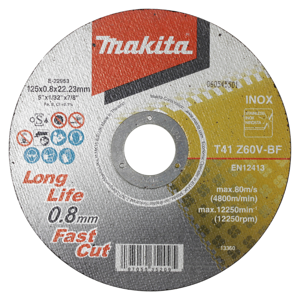 Disque abrasif Makita E-22953-12; 125x0,8 mm; 12 unités
