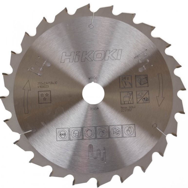 Lame de scie Hikoki 4100023; 255x1,8x30 mm; Z24