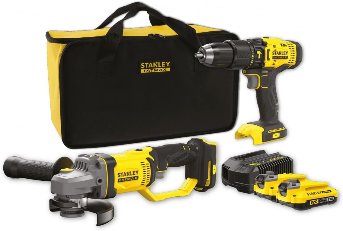 Ensemble d'outils Stanley SFMCK471D2S-QW (SFMCD700 + SFMCG400); 18 V; 2x2,0 Ah accu.