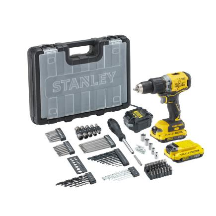 Perceuse à percussion sans fil Stanley SFMCD715D2A-QW; 18 V; 2x2,0 Ah akum. accu. + Accessoires