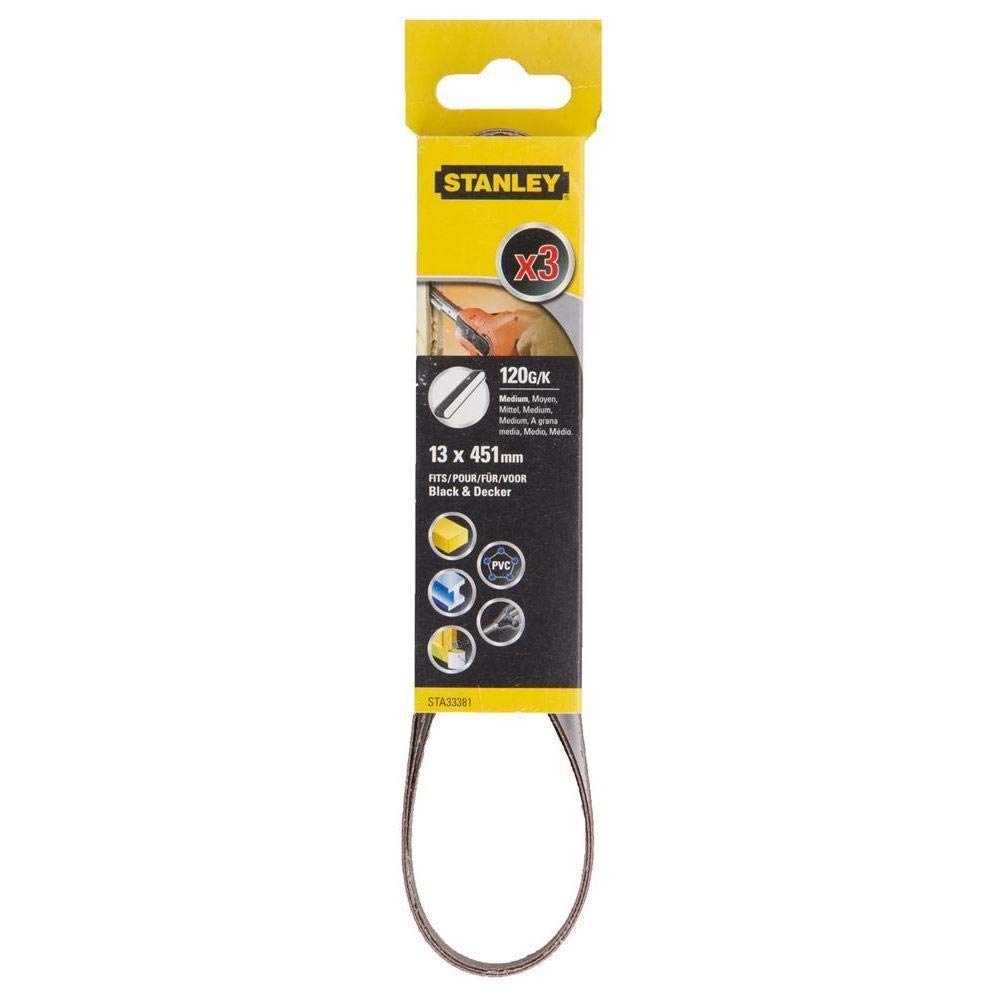 Manchon de ponçage Stanley STA33381-XJ; 13x451 mm; K120; 3  unités