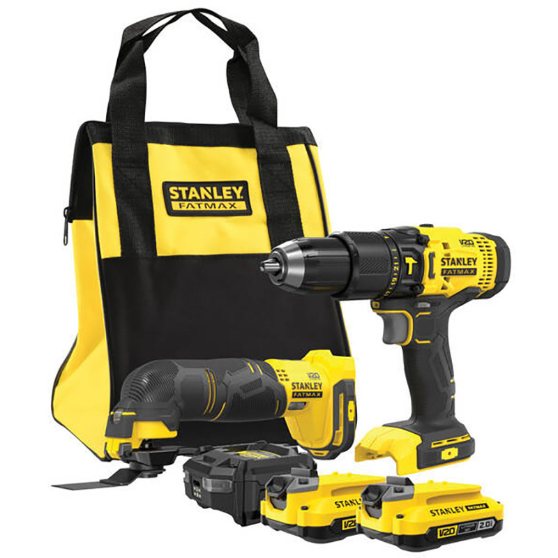 Ensemble d'outils Stanley SFMCK213D2S-QW (SFMCD711 + SFMCE500); 18 V; 2 x 2,0 Ah  accu.