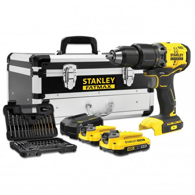 Perceuse à percussion sans fil Stanley SFMCD715D2F-QW; 18 V; 2x2,0 Ah  accu. + Accessoires