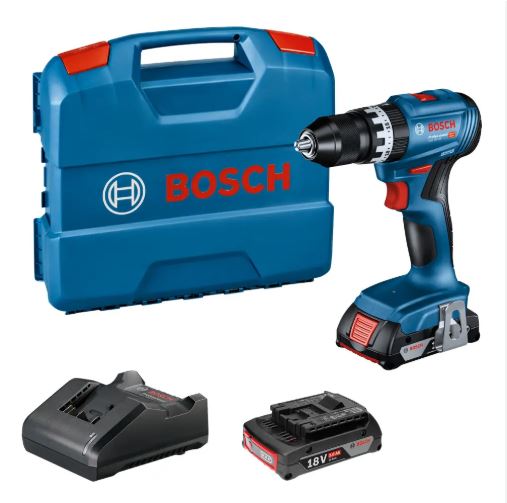 Perceuse à percussion sans fil Bosch GSB 18V-65 Professional; 18 V; 2x2,0 Ah accu.; avec étui
