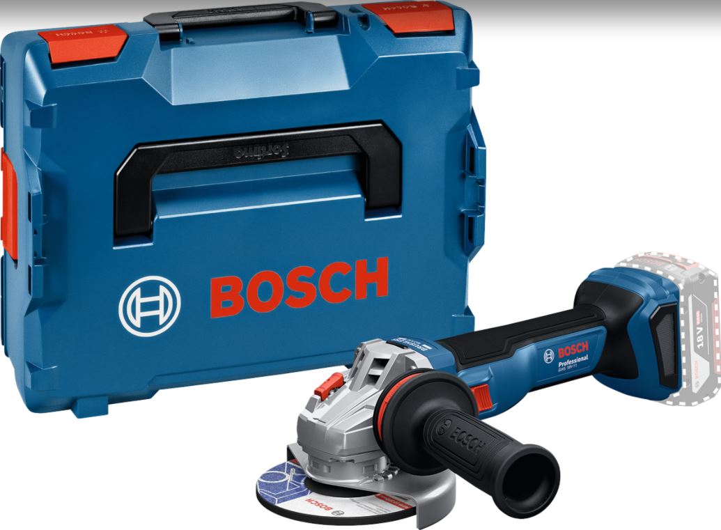 Meuleuse d'angle sans fil Bosch GWS 18V-11 Professional; 125 mm; 18 V (sans batterie ni chargeur) + L-BOXX 136