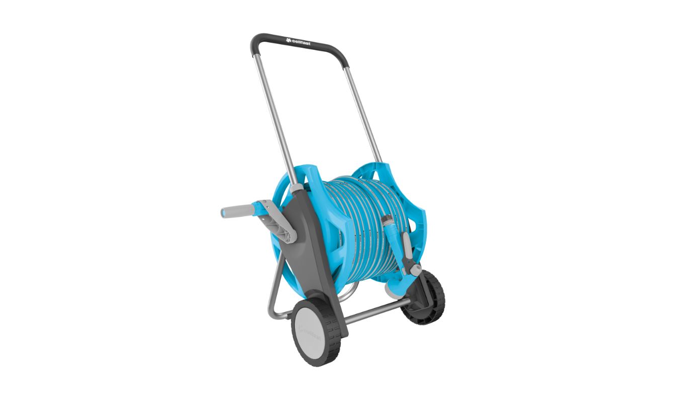 Chariot de tuyau d'arrosage Cellfast 55-063; 3/4''; 30 m; avec tuyau d'arrosage
