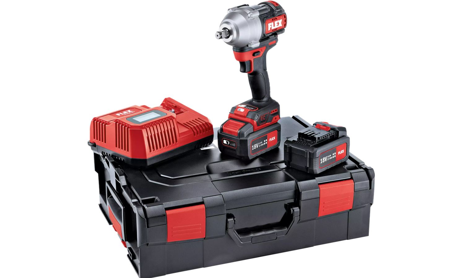 Tournevis à percussion / clé Flex IW 1/2'' 750 18.0-EC/5.0; 18 V; 2x5,0 Ah accu. + L-Boxx