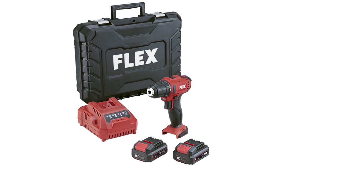 Perceuse-visseuse sans fil Flex DD 2G 12-LDBC/2.5; 12 V; 2x2,5 Ah accu.; avec étui