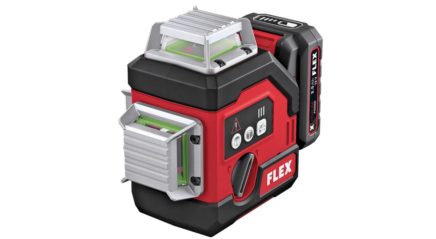 Niveau laser de ligne transversale Flex ALC 3/360-G/R 12; 12 V; 1x2,5 Ah accu.