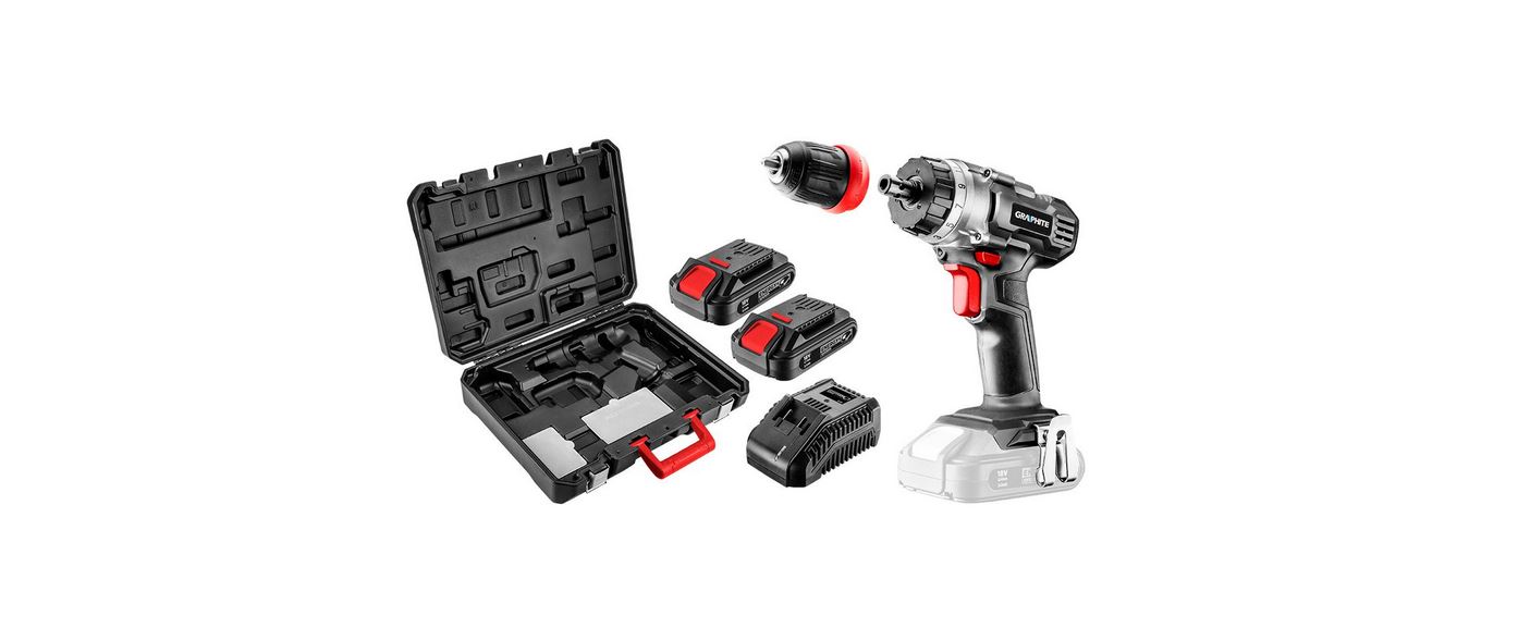 Perceuse Graphite 58G022-SET2; 18 V; 2x2,0 Ah accu.; avec étui