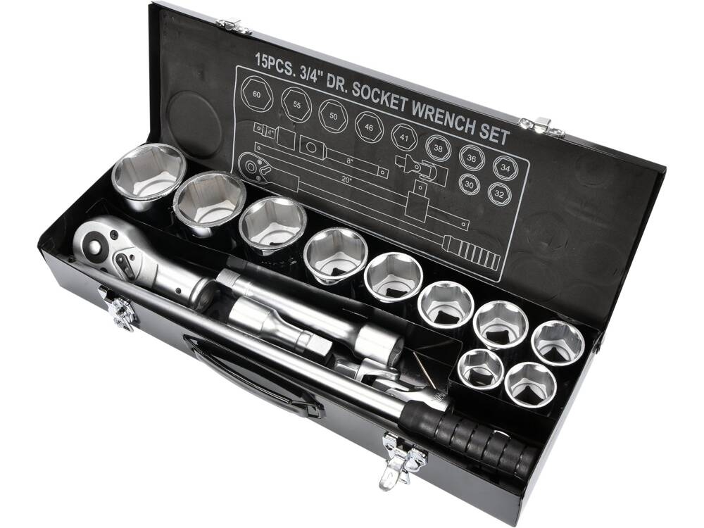 Jeu de douilles Yato YT-1334; 3/4''