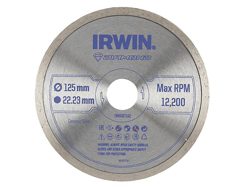 Disque à tronçonner diamanté Irwin IW8087102; 125x22,23 mm