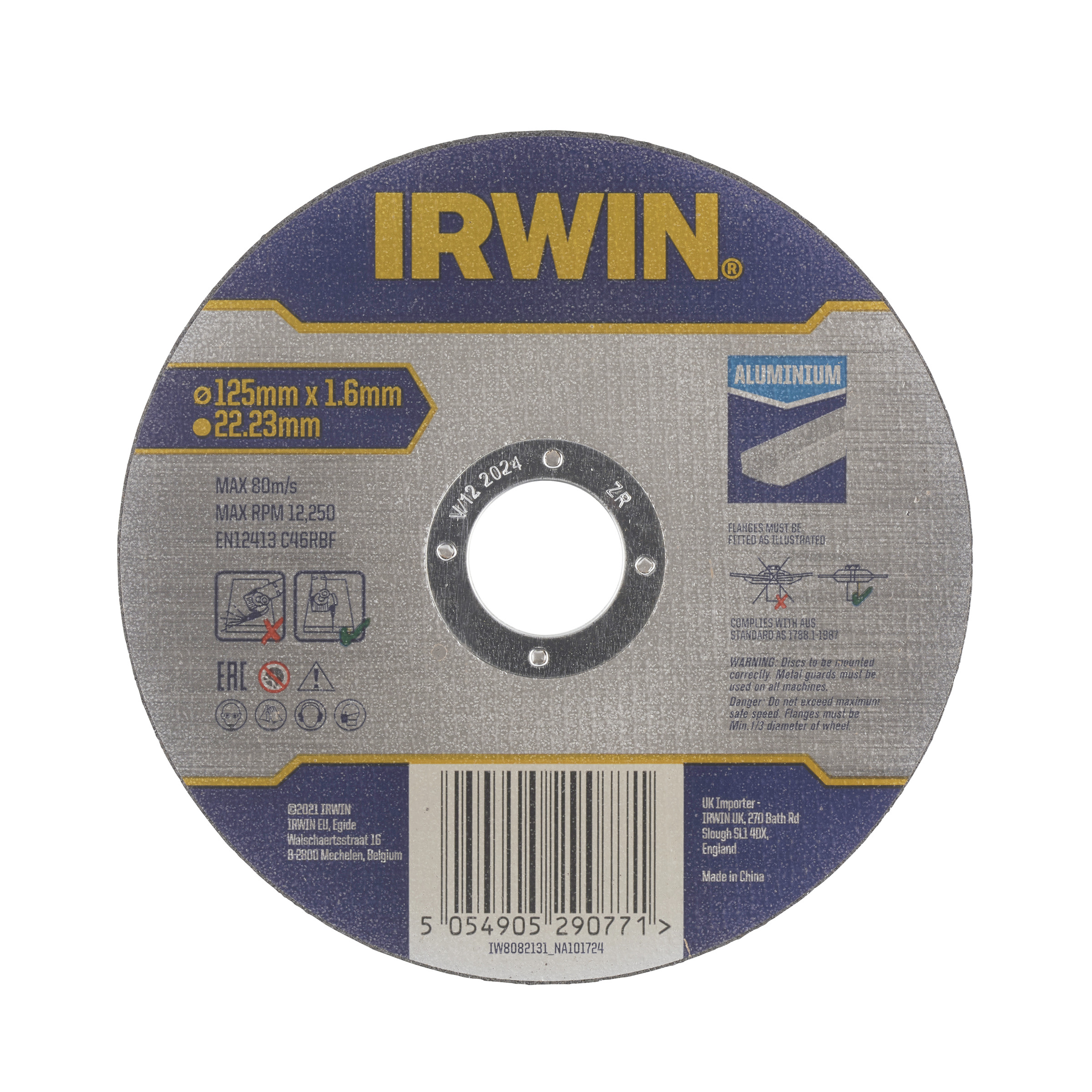 Disque abrasif Irwin IW8082131; 125x1,6 mm