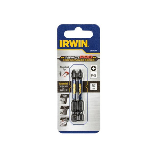 Peu de tournevis Irwin IW6061306; PH2; 57 mm; 2 unités