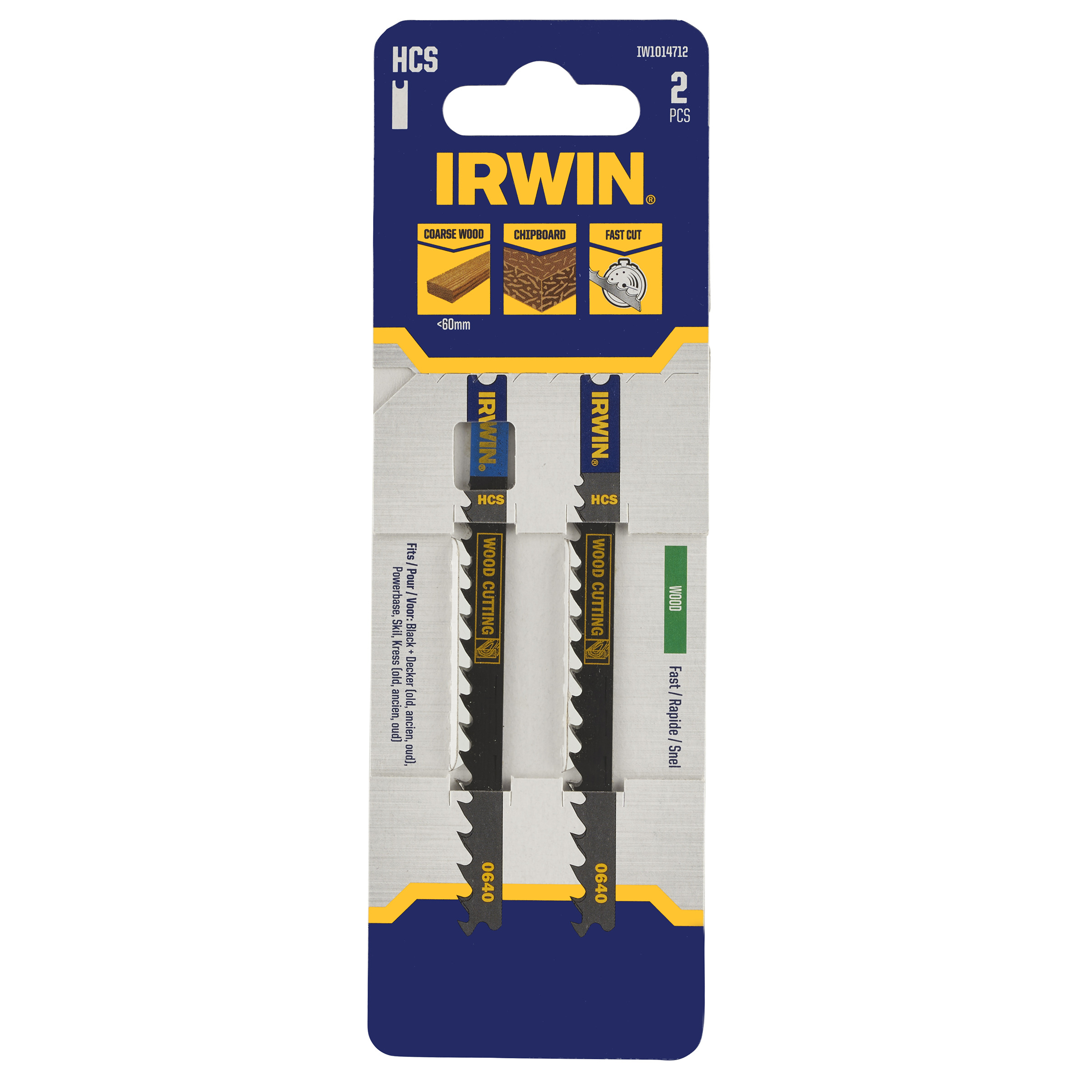 Lames pour scie sauteuse Irwin IW1014712; 2 unités