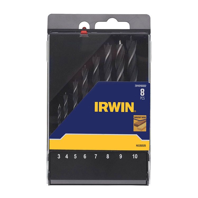 Jeu de forets à bois Irwin IW4046602; 3-10 mm; 8 unités