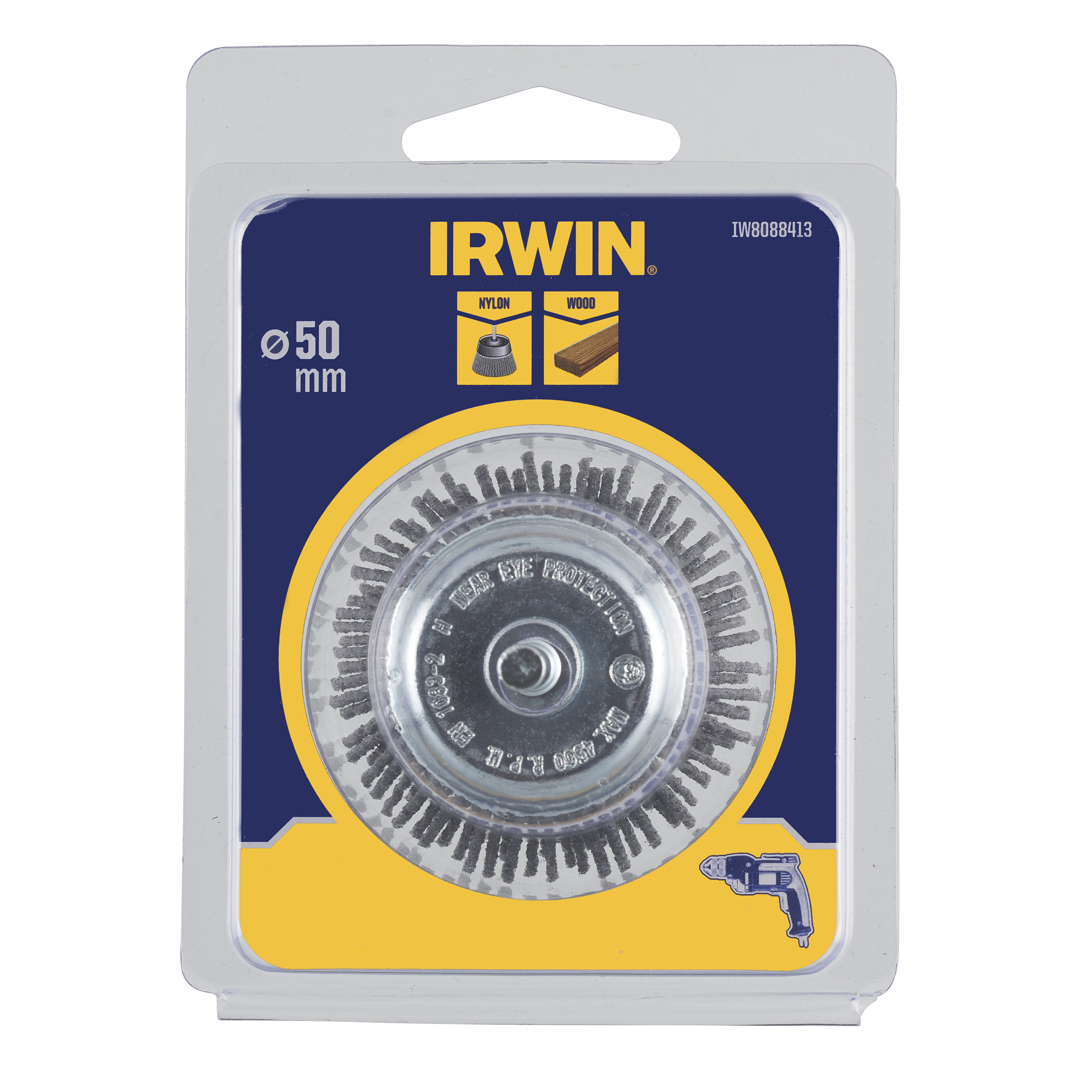 Brosse ronde en nylon Irwin IW8088413; 45 mm