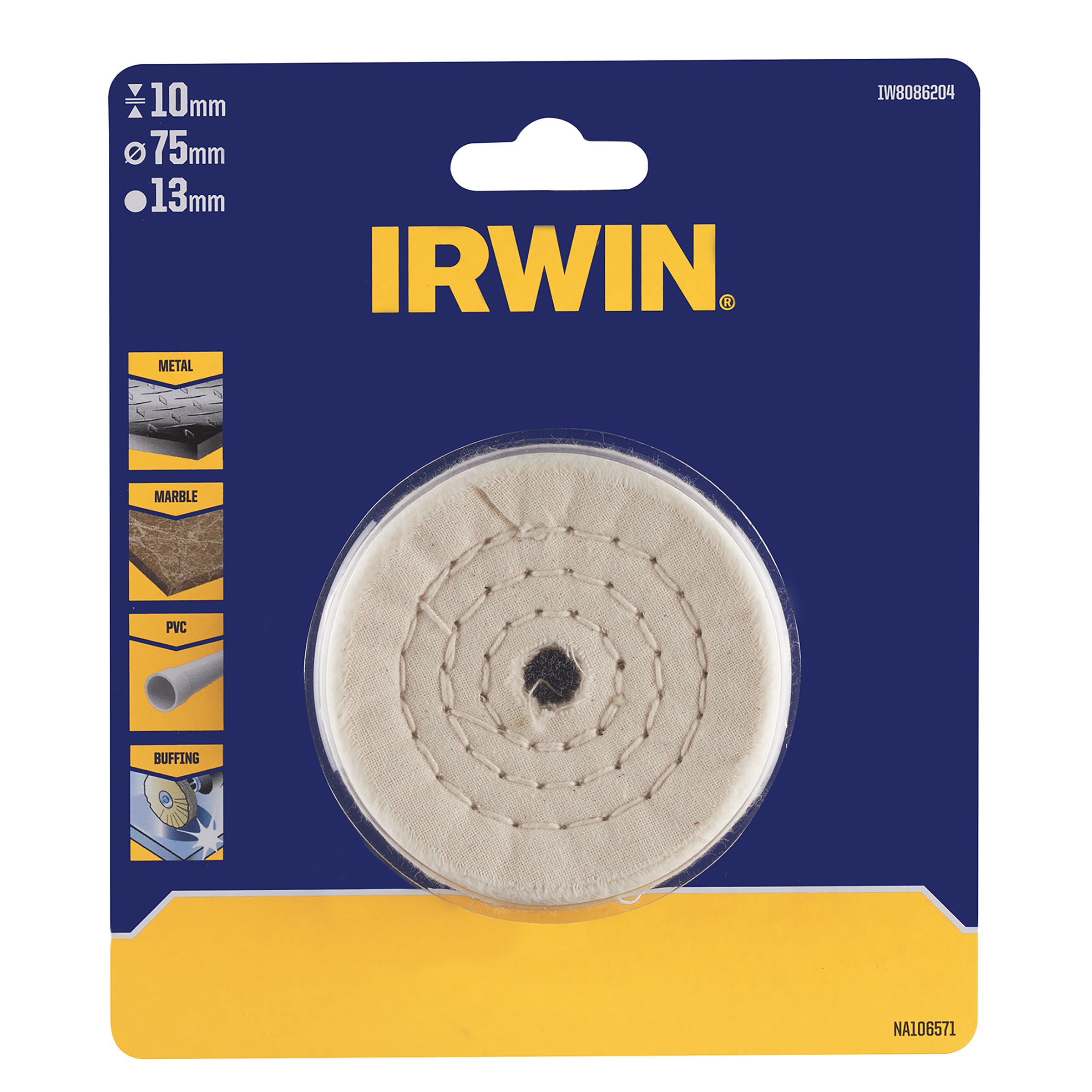 Disque de polissage Irwin IW8086204; 75x10 mm