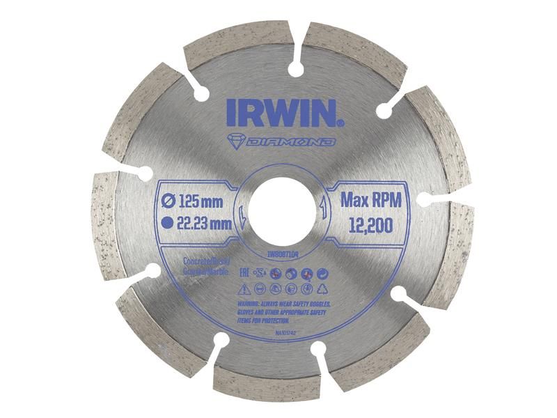 Disque à tronçonner diamanté Irwin IW8087104; 125 mm