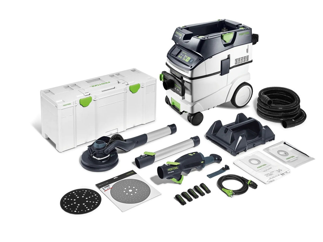 Ponceuse murale à longue portée Festool PLANEX LHS 2 225 EQI/CTL 36-Set