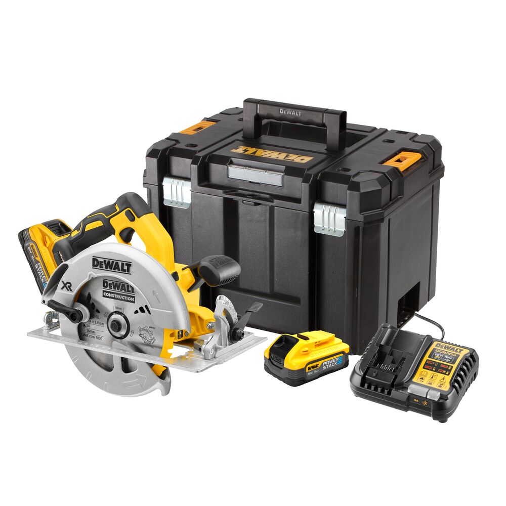 Scie circulaire sans fil DeWalt DCS570H2T-QW; 18 V; 1x5,0 Ah accu.