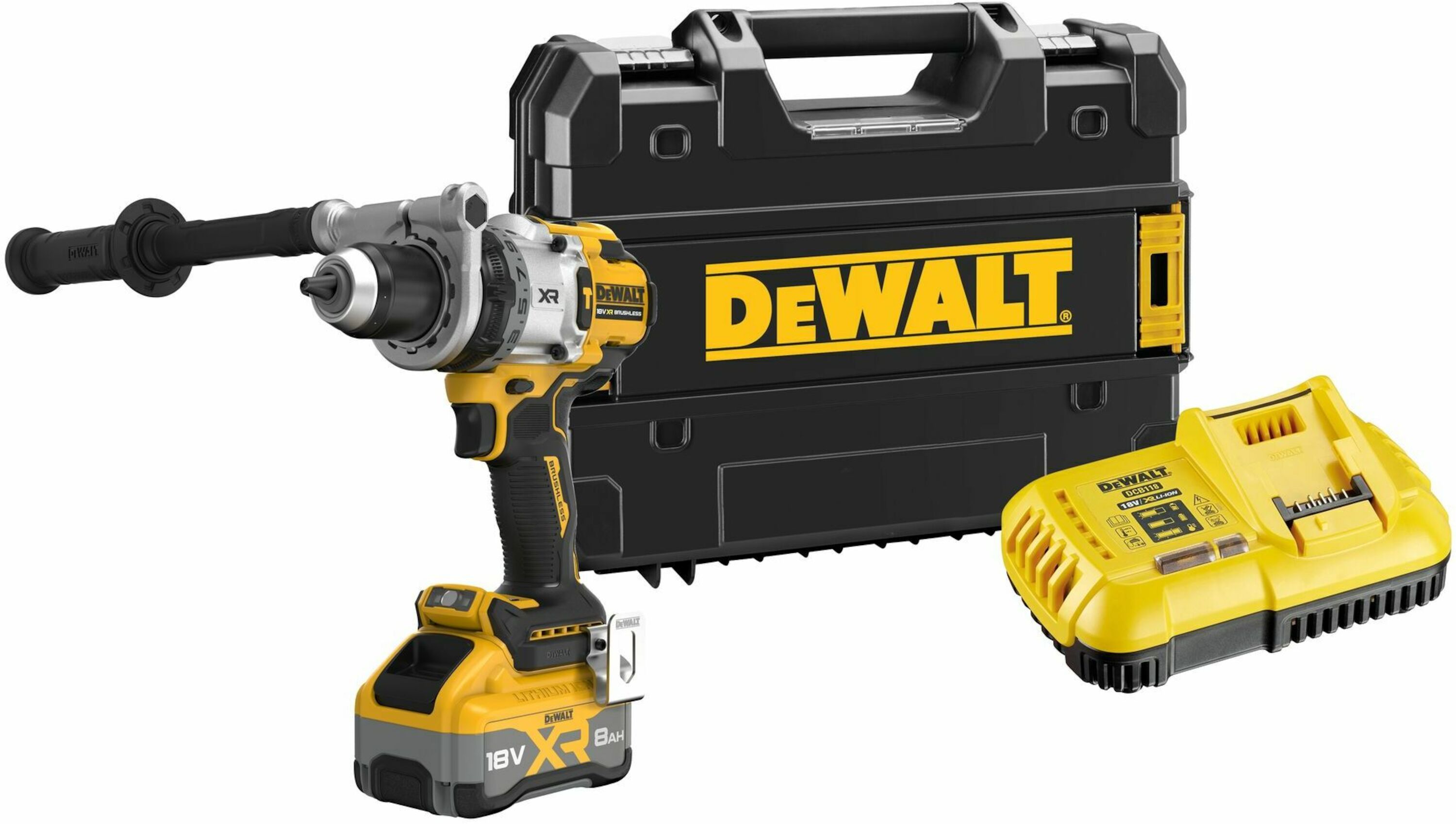 Perceuse à percussion sans fil DeWalt DCD1007WW1T-QW; 1x8,0 Ah accu.