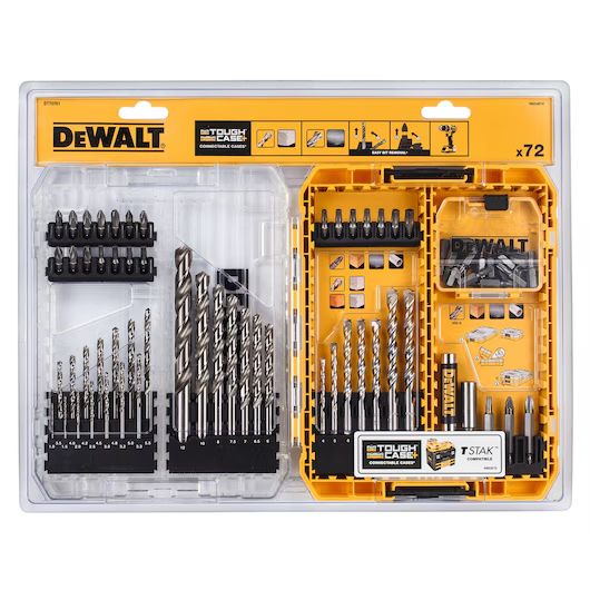 Jeu de forets et de tournevis DeWalt DT70761-QZ; 72 unités