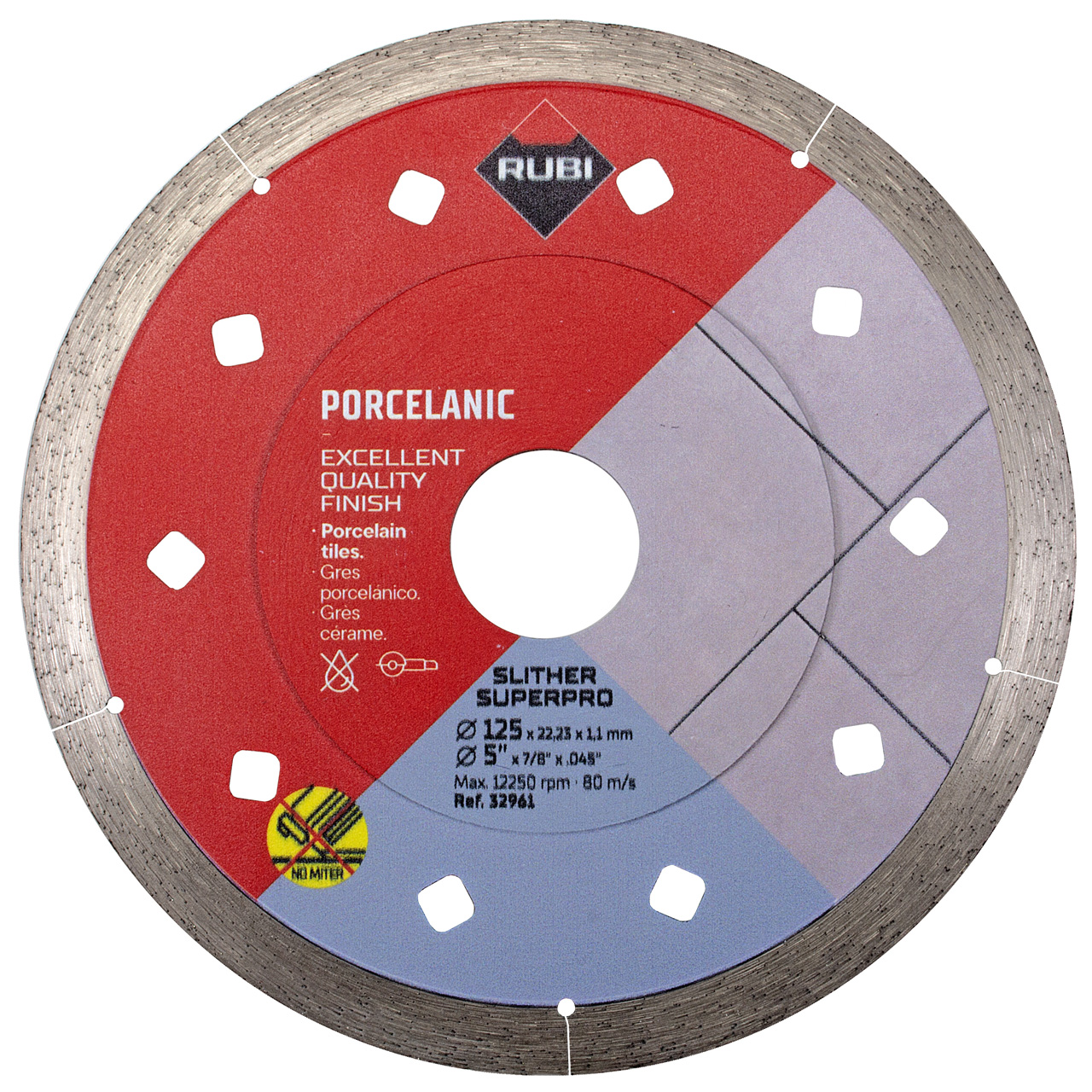 Disque à tronçonner diamanté Rubi SLITHER 125 SUPERPRO; 125 mm