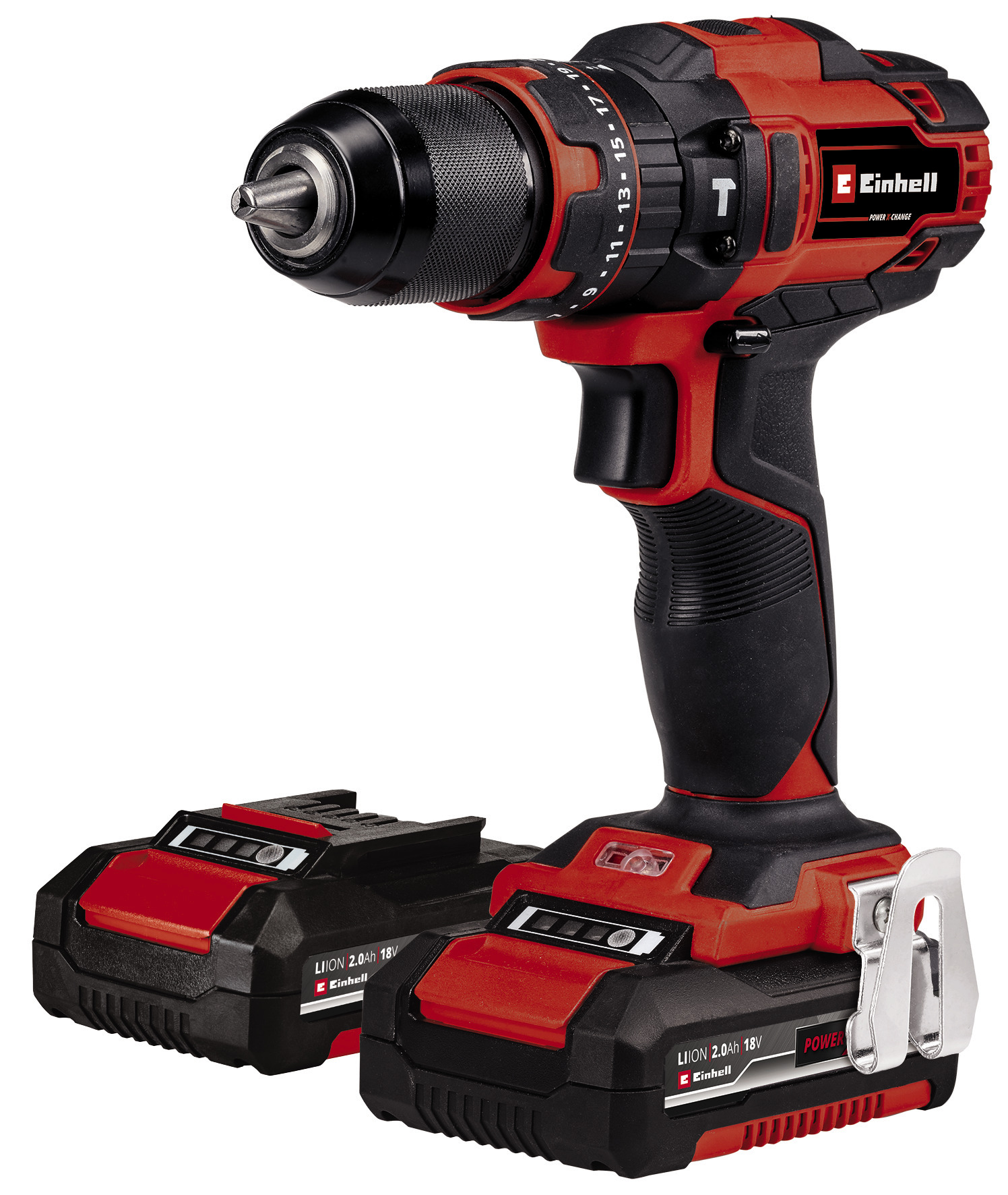 Perceuse Einhell TE-CD 18/40 Li-I; 18 V; 2x2,0 Ah accu. + Accessoires
