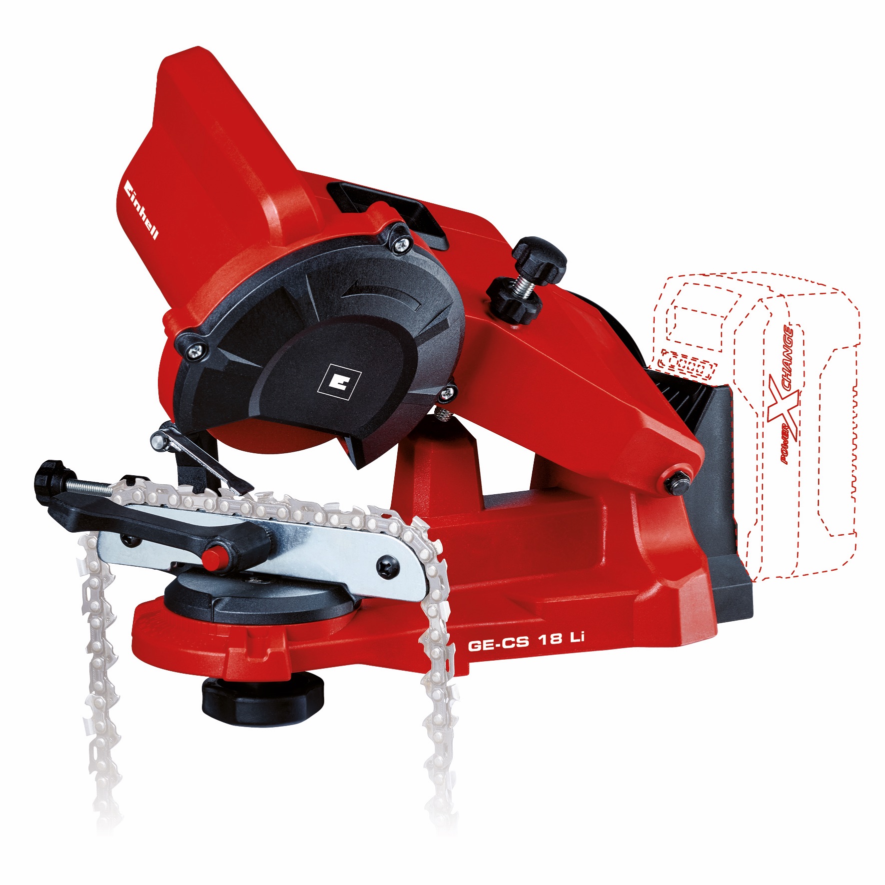 Outil de rodage de chaîne Einhell GE-CS 18 Li Solo; 18 V (sans batterie et chargeur)