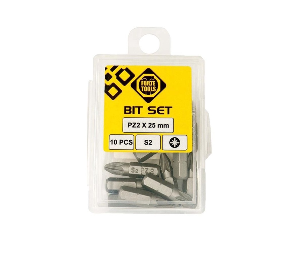 Peu de tournevis Forte tools BT10-25PZ2; PZ2; 25 mm; 10 unités