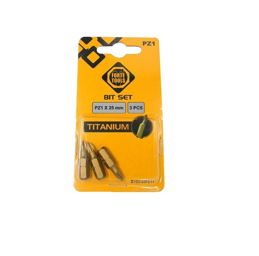 Peu de tournevis Forte tools BT03-25PZ1T; PZ1; 25 mm; 3 unités