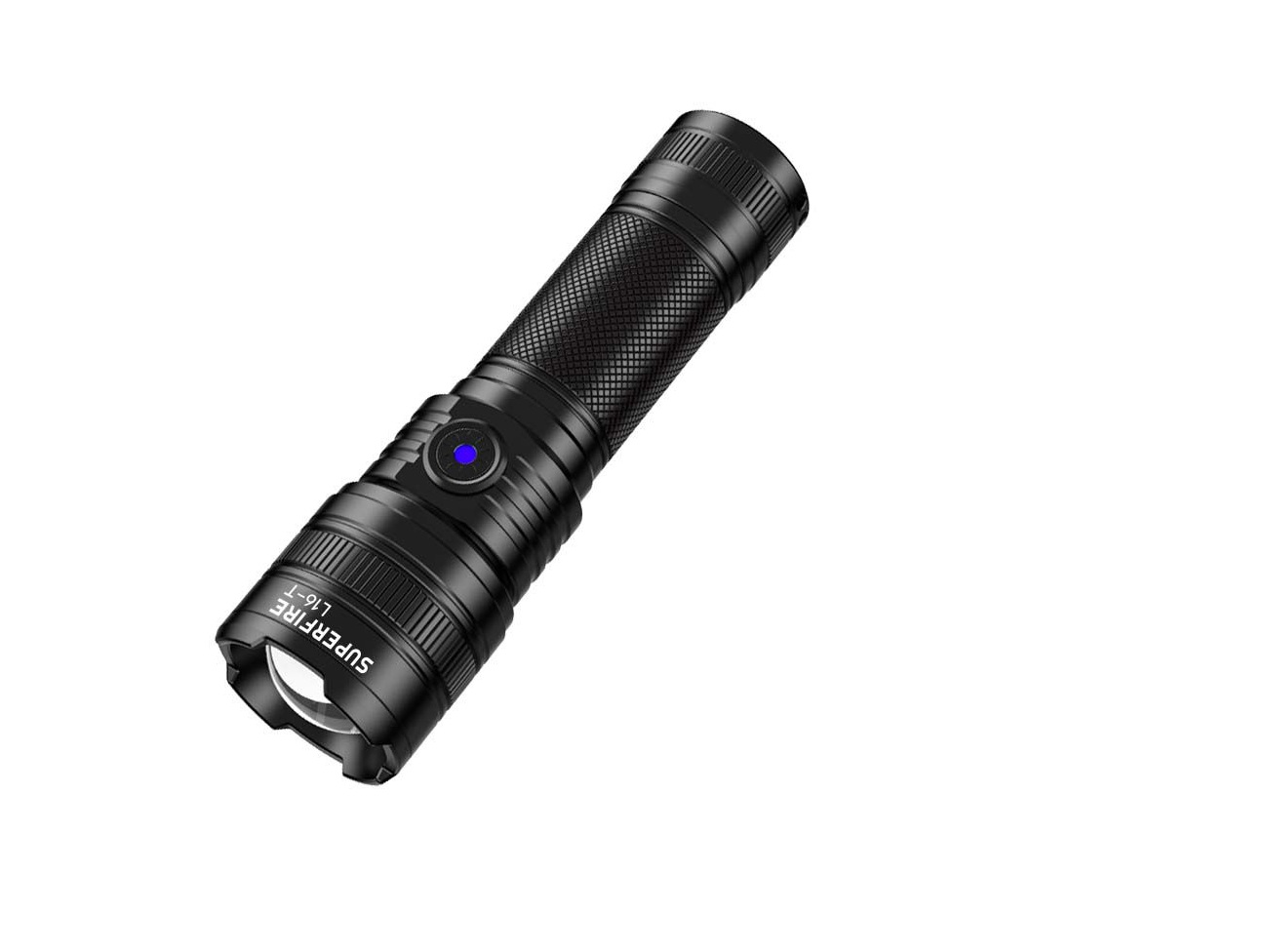Lampe de poche SUPERFIRE-L16-X; LED; 400 lm; 2x3,4 Ah accu.