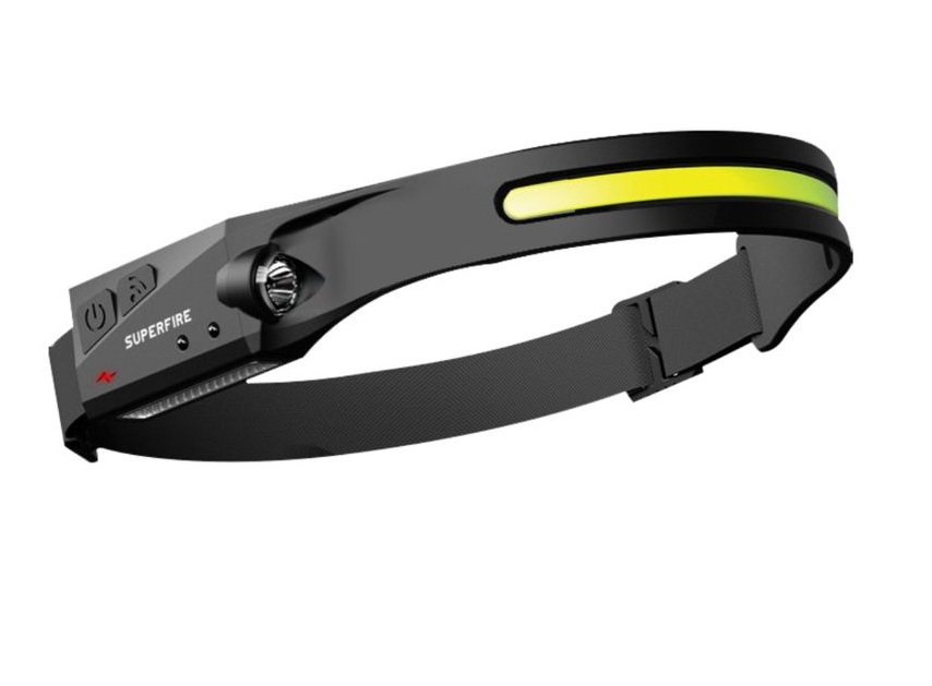 Lampe frontale SUPERFIRE-HL65; LED; 1x1,2 Ah accu.