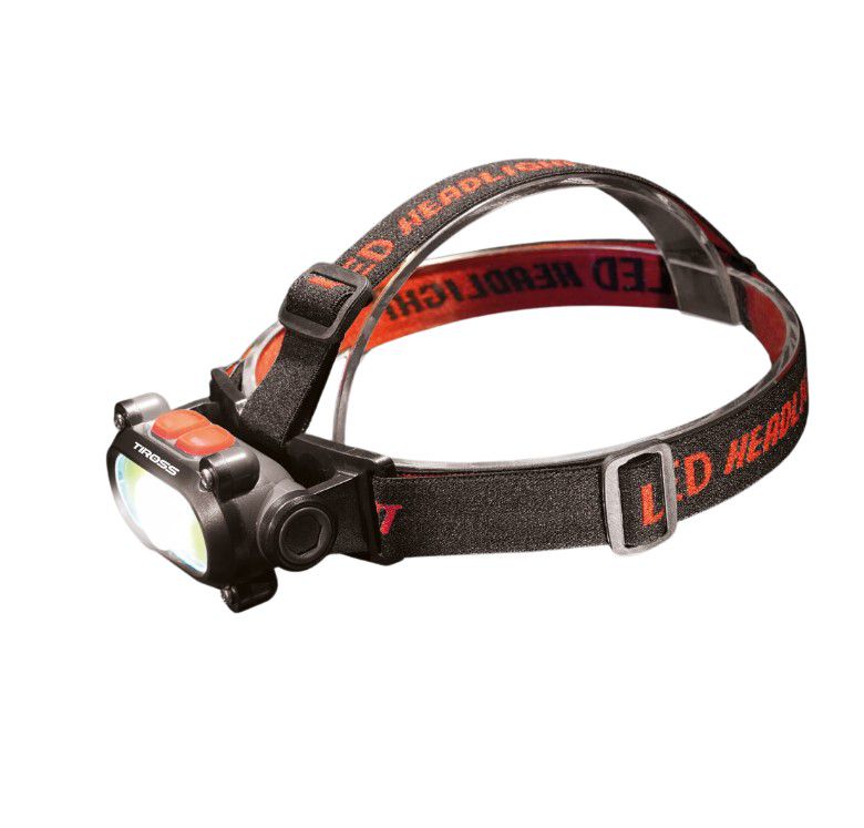 Lampe frontale Tiross TS-1963; LED; 120/200 lm; 1x1,2 Ah accu.