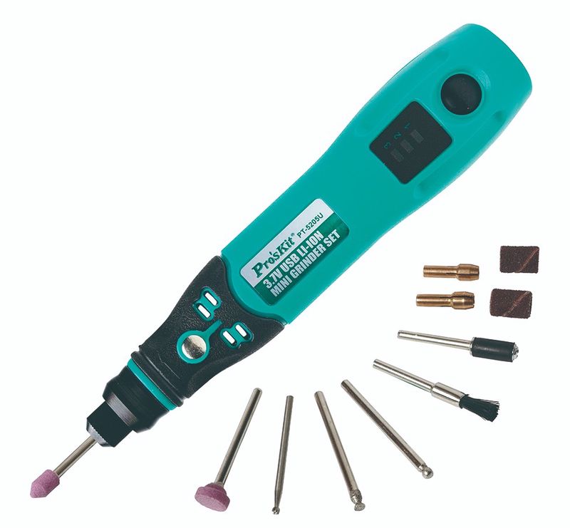 Outil de gravure ProsKit PT-5205U; 3,7 V; 1x0,6 Ah accu.