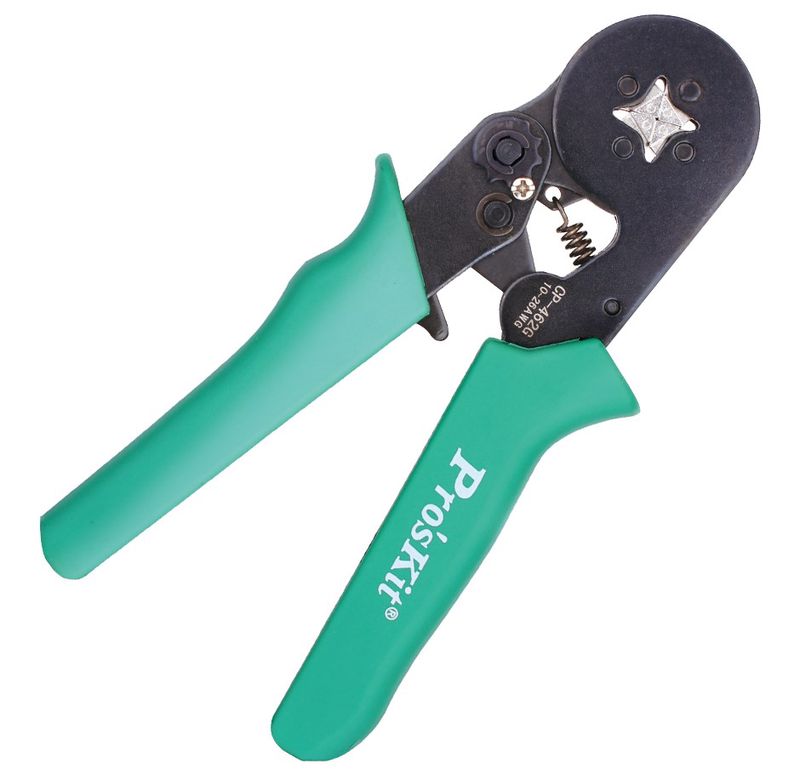 Pince à sertir pour œillets et contacts de câbles isolés ProsKit CP-462G; 0,25-6,0 mm²
