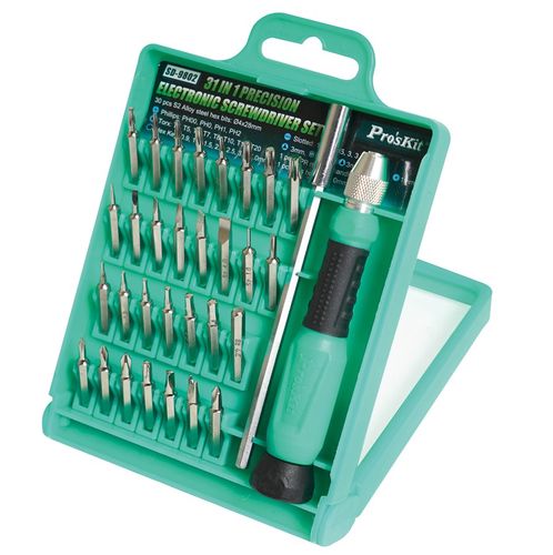 Jeu d'accessoires de tournevis Proskit SD-9802; 31 unités