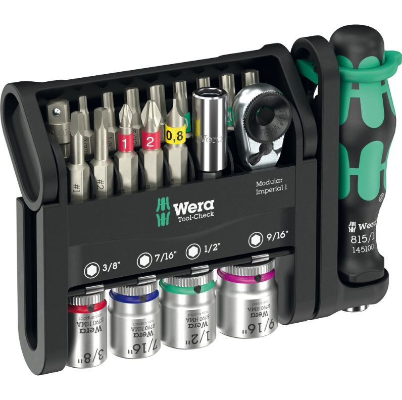 Socket et jeu de bits Wera&nbsp;Modular Imperial 1&nbsp;WE05049001001; 21 unités