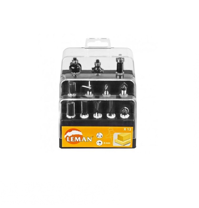 Coffret de forêts pour le bois LEMAN F7100.712; 8 mm; 12 unités