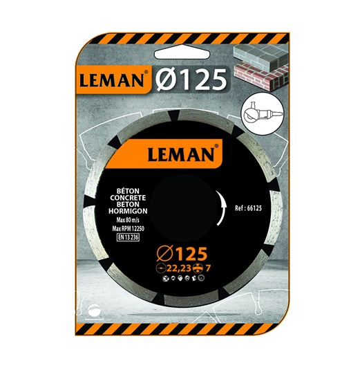 Disque à tronçonner diamanté LEMAN F66230; 230x22,23x2,5 mm
