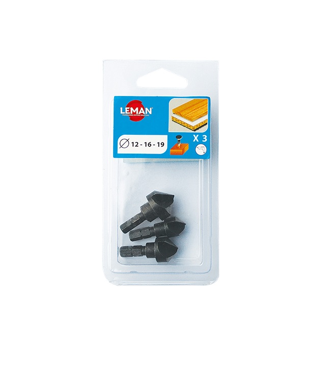 Coffret de forêts pour le bois LEMAN F61700.03; 12-19 mm; 3 unités